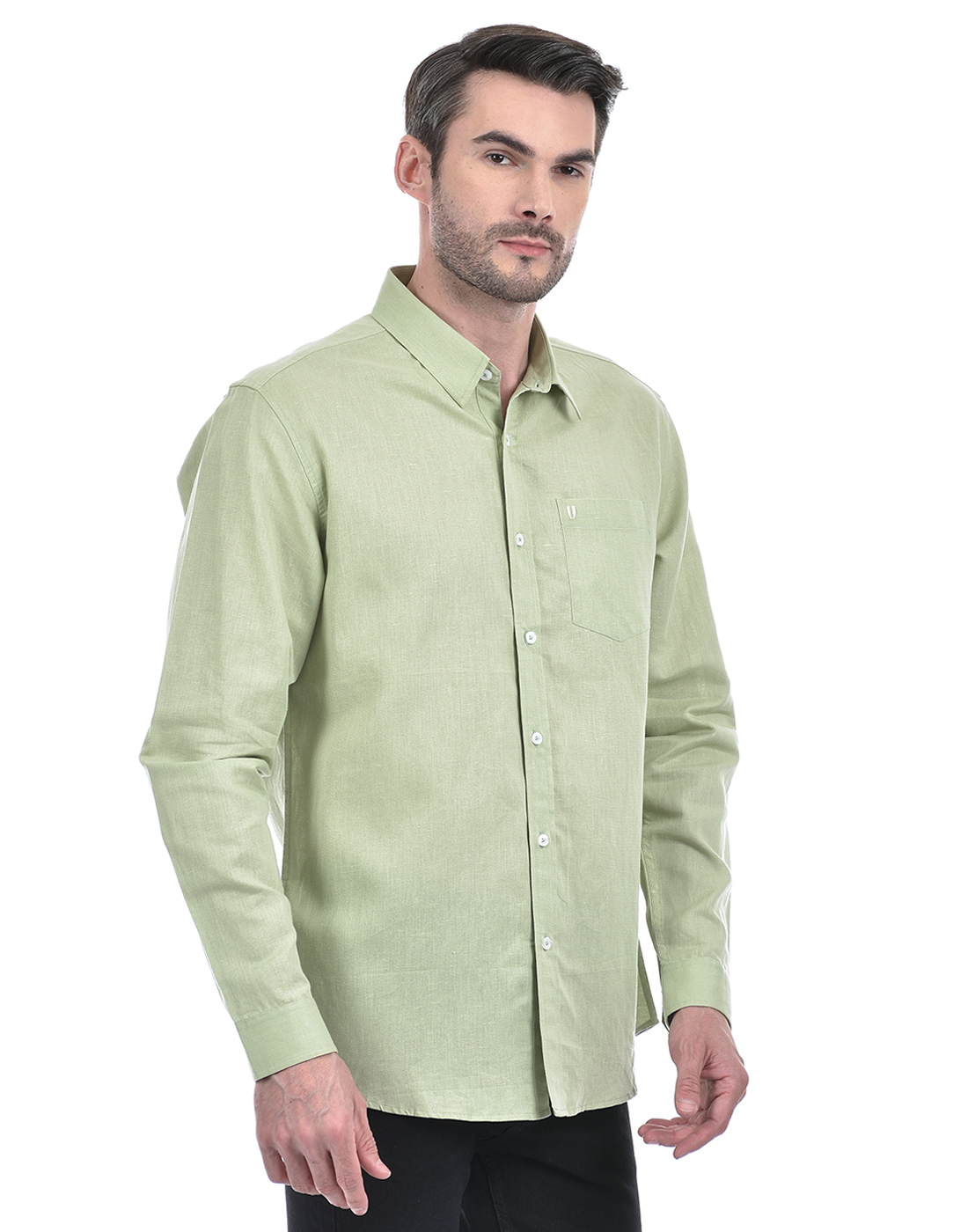 Numero Uno Men Solid Green Shirt